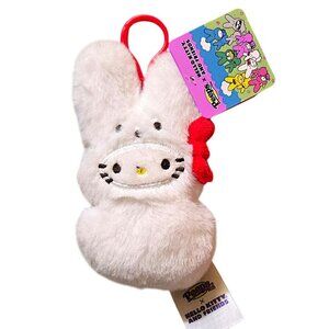 Sanrio Hello Kitty x PEEPS Bunny Plush Clip 2026 New Release Bag Charm